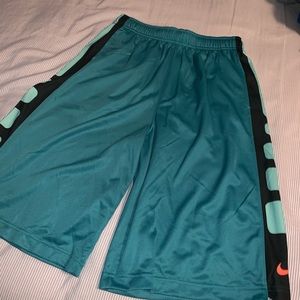 Nike elite teal basketball shorts